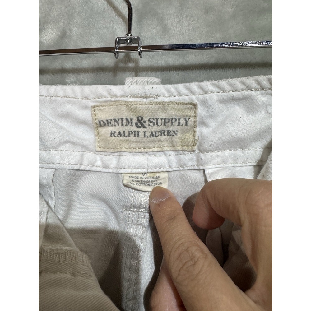 Denim & Supply Ralph Lauren Cargo Shorts Men's 31 White Y2K Baggy Pockets - Picture 3 of 10